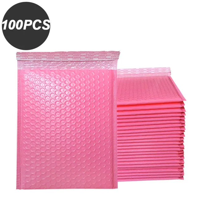 Bubble Buffer Anti-Fall Mailer Bags &ndash; Foam Lined Protection pink / 13*18cm