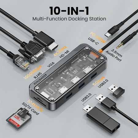 10-in-1 USB C Hub &ndash; High-Speed 4K Video Output