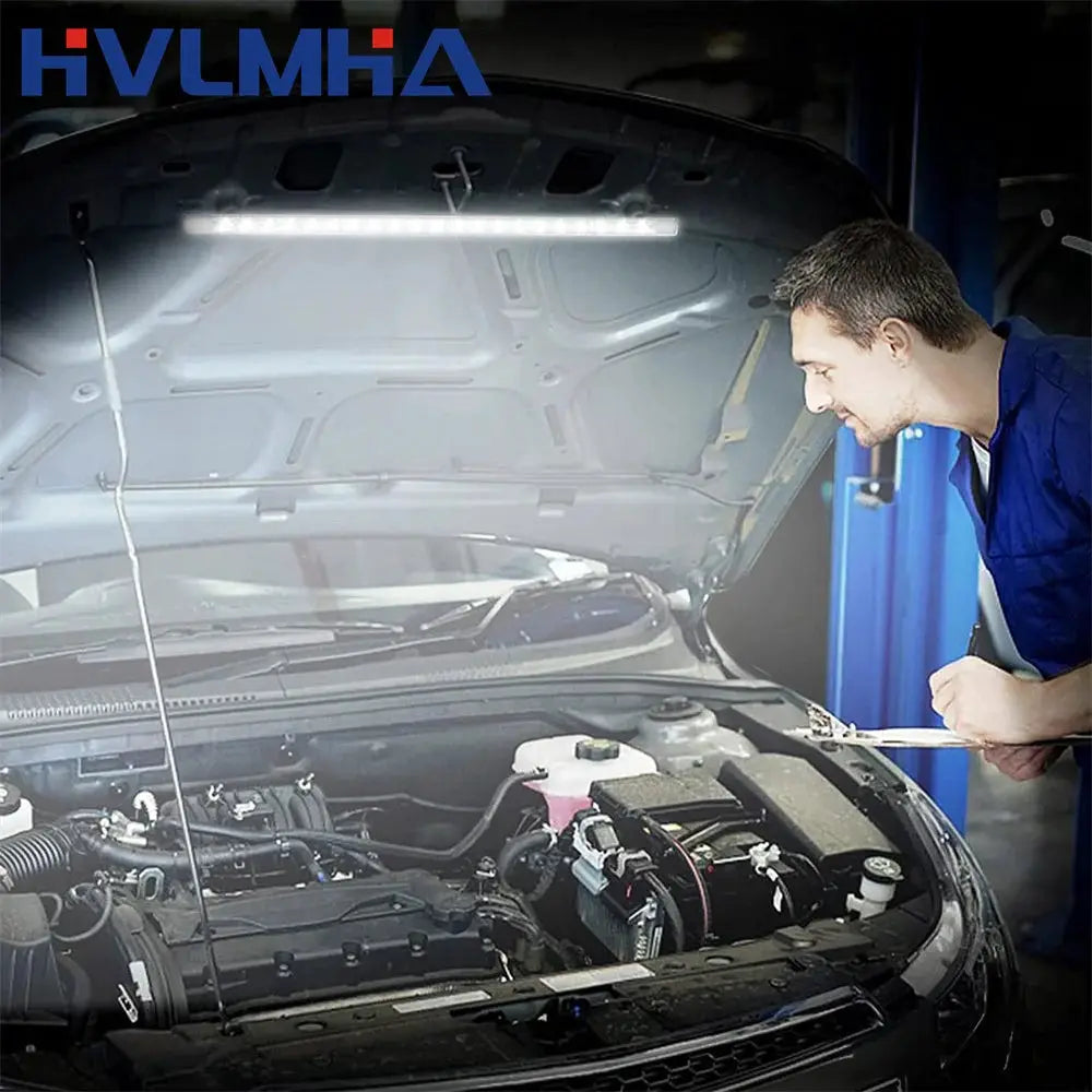 Universal Under Hood Engine Repair White LED Light Bar with Auto On/Off Switch Control Car SUV Pickup Offroad Repair Work Light by InterCyprus Trading Ltd