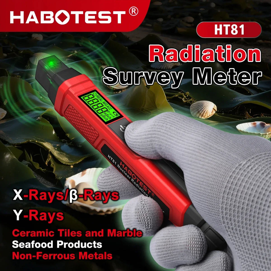 Detector de radiații Geiger Counter portabil pentru raze X, gamma, beta, radioactivitate de marmură