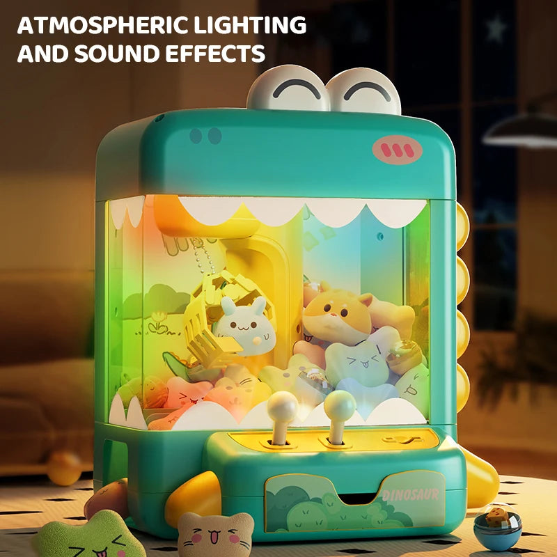 Μικρό Πλαστικό Ηλεκτρικό Παιχνίδι Μηχανή με Νύχια με Ήχο και Φώτα, Κλιπ Ζώων Κούκλες