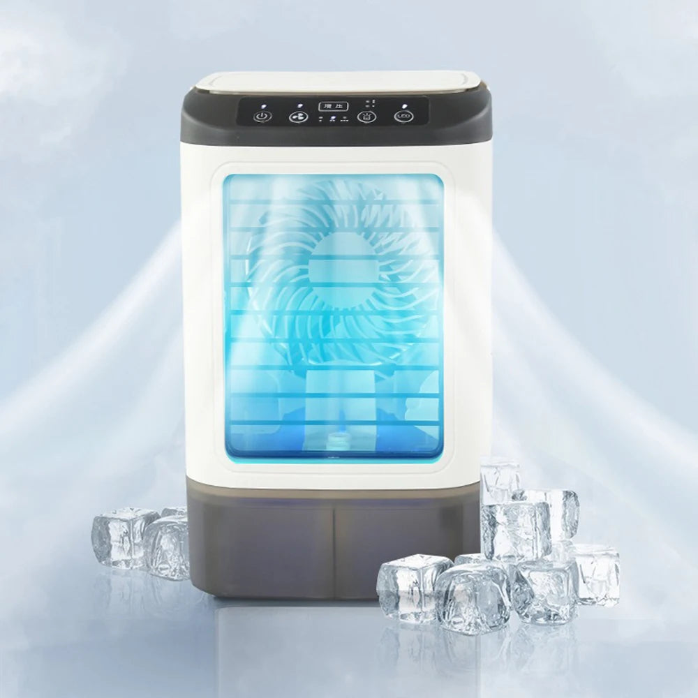 USB Portable Air Conditioner Fan with Humidifier &amp; LED Night Lamp