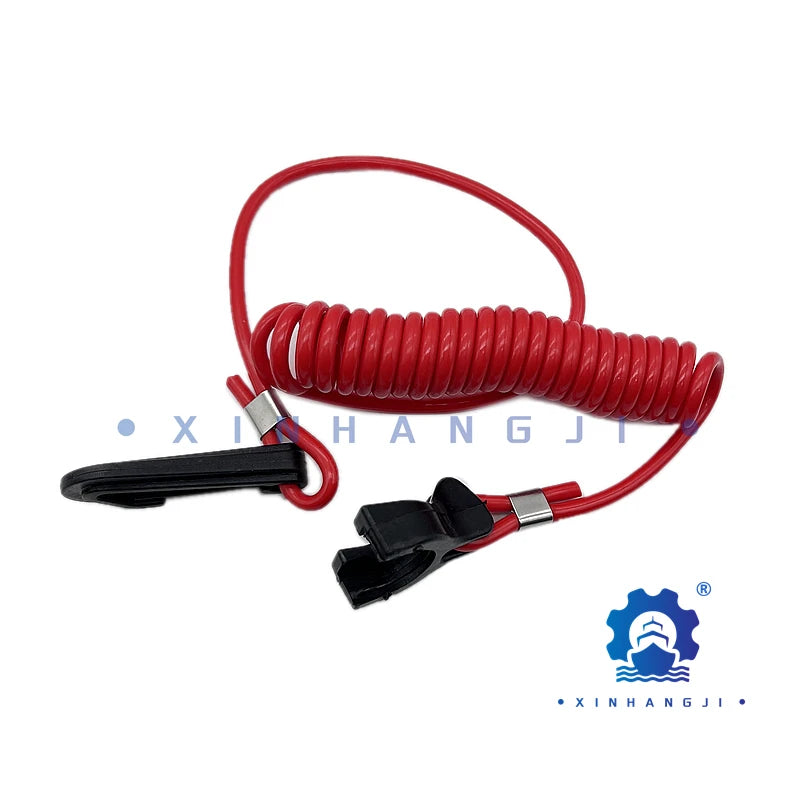 OMC Johnson Evinrude Ignition Switch &amp; Key Assembly with Safety Lanyard