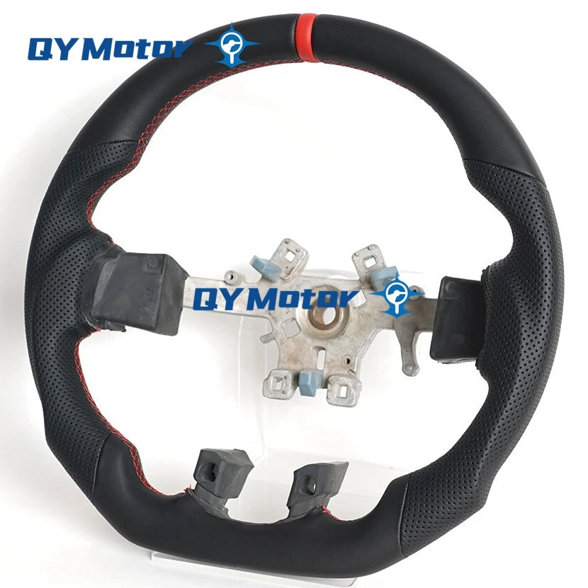Volante Dodge RAM in Pelle Completa Perforata con Cuciture Rosse
