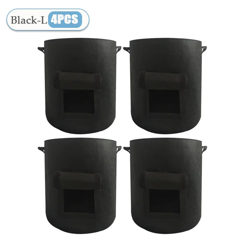 Non-Woven 10-Gallon Potato Planting Grow Bags with Harvest Windows