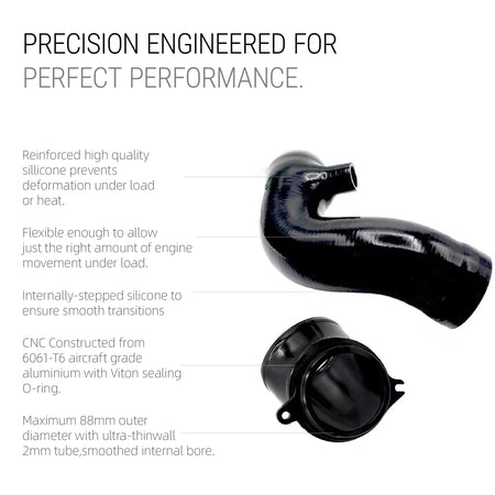 Turbo Inlet Elbow Hose With Aluminum For VW Golf MK8 GTI R/Audi S3 8Y by InterCyprus Trading Ltd