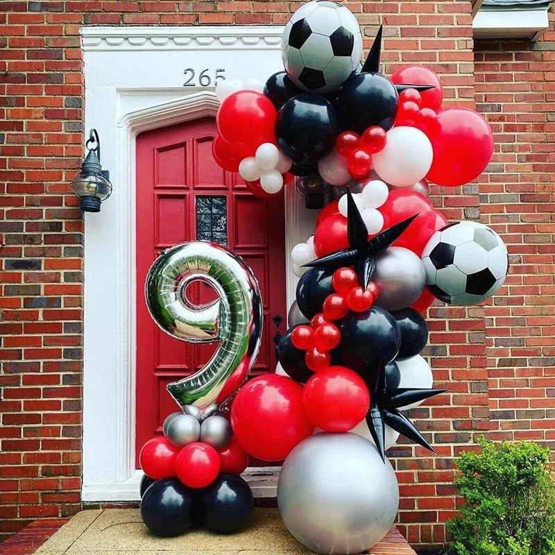 22 Inch 4D Soccer Ball Foil Balloons - Perfect for Kids' Sport Birthday Party Decorations