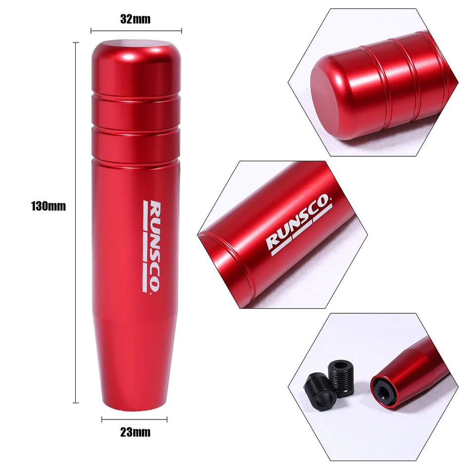 Perilla de cambio de marcha de aluminio universal para coches manuales de 13 cm
