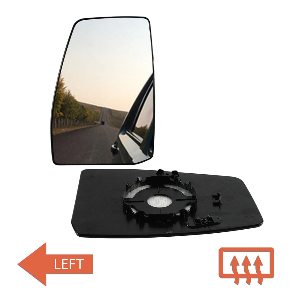 Miroir de rétroviseur convexe chauffant gauche pour Ford Transit Custom 2012-2021