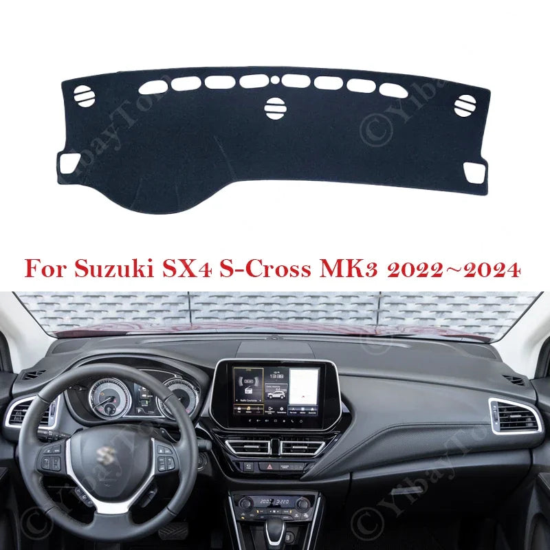 Polyesterinen Liukumaton Kojelaudan Matto Suzuki SX4 S-Cross MK3 2022 2023