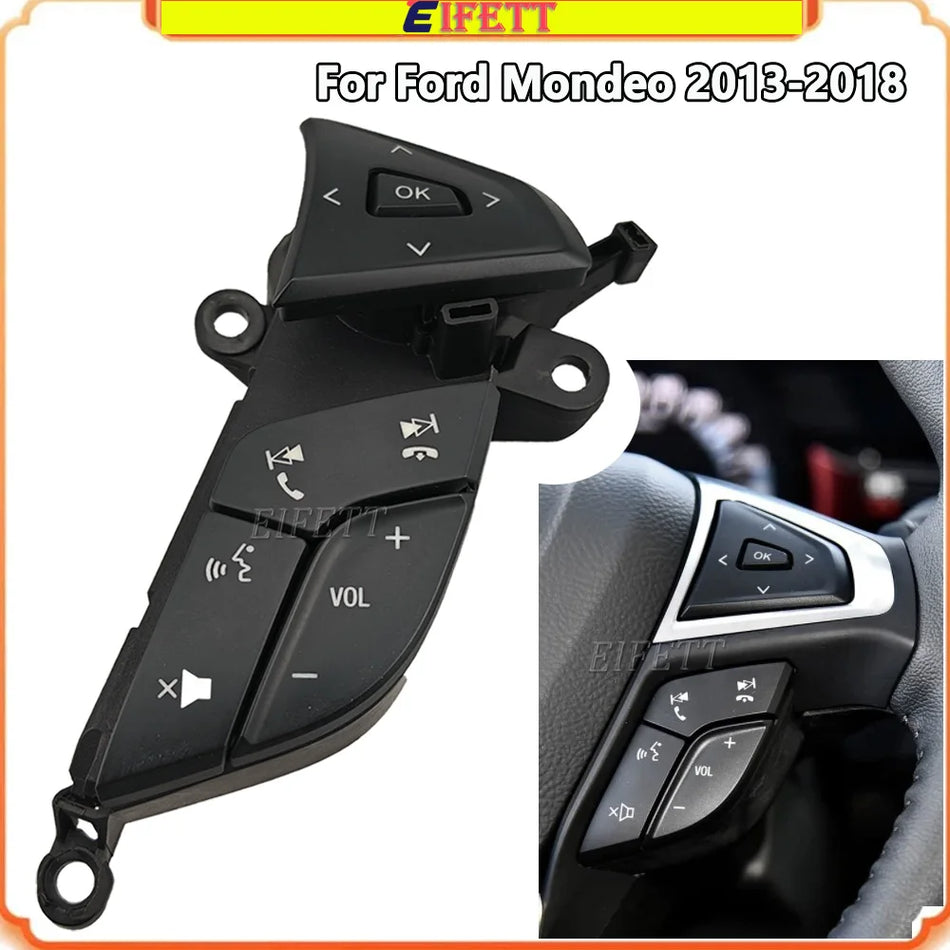 Commutateur de volume du volant avec rétroéclairage LED pour Ford Mondeo Fusion 2013-2018