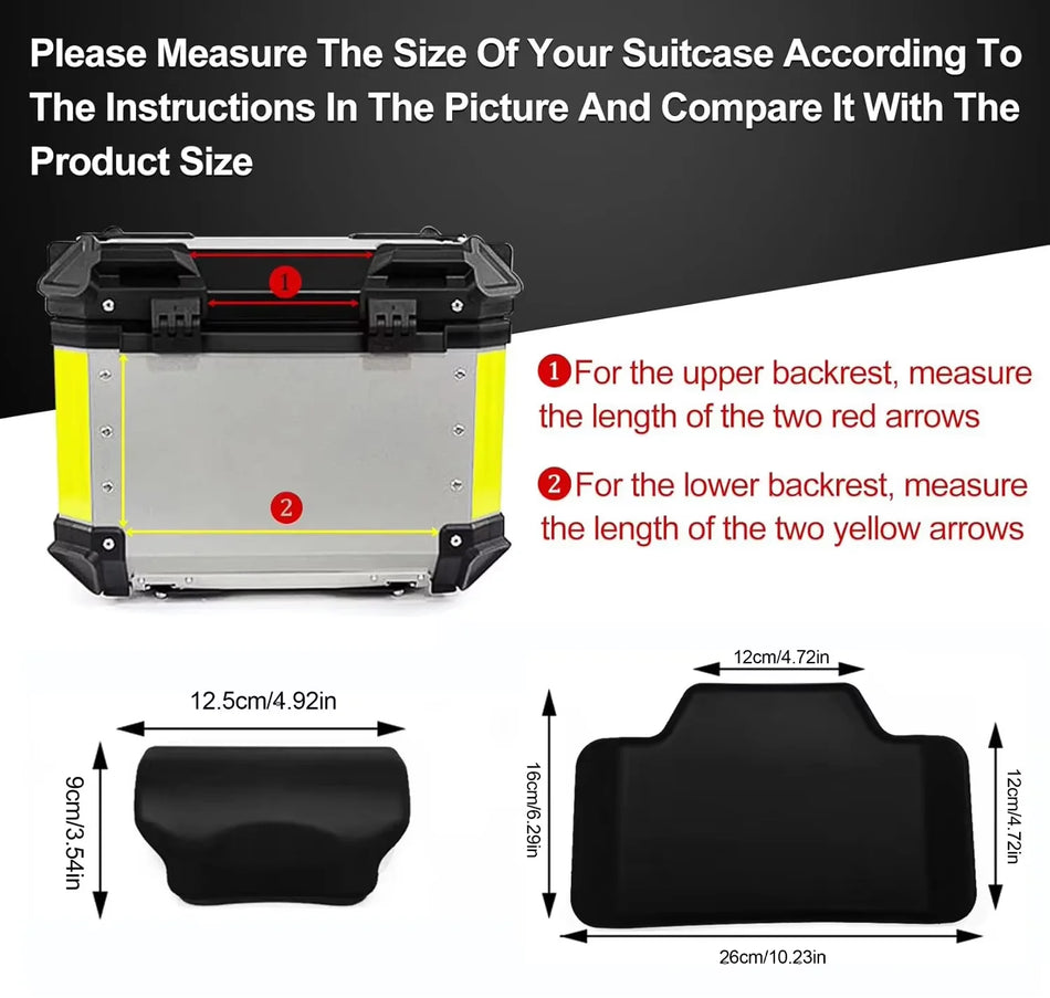 Oparcie dla BMW R1200GS 45L, aluminiowa górna torba, poduszka pasażera, komfort w stylu lounge i miękkie wsparcie z pianki