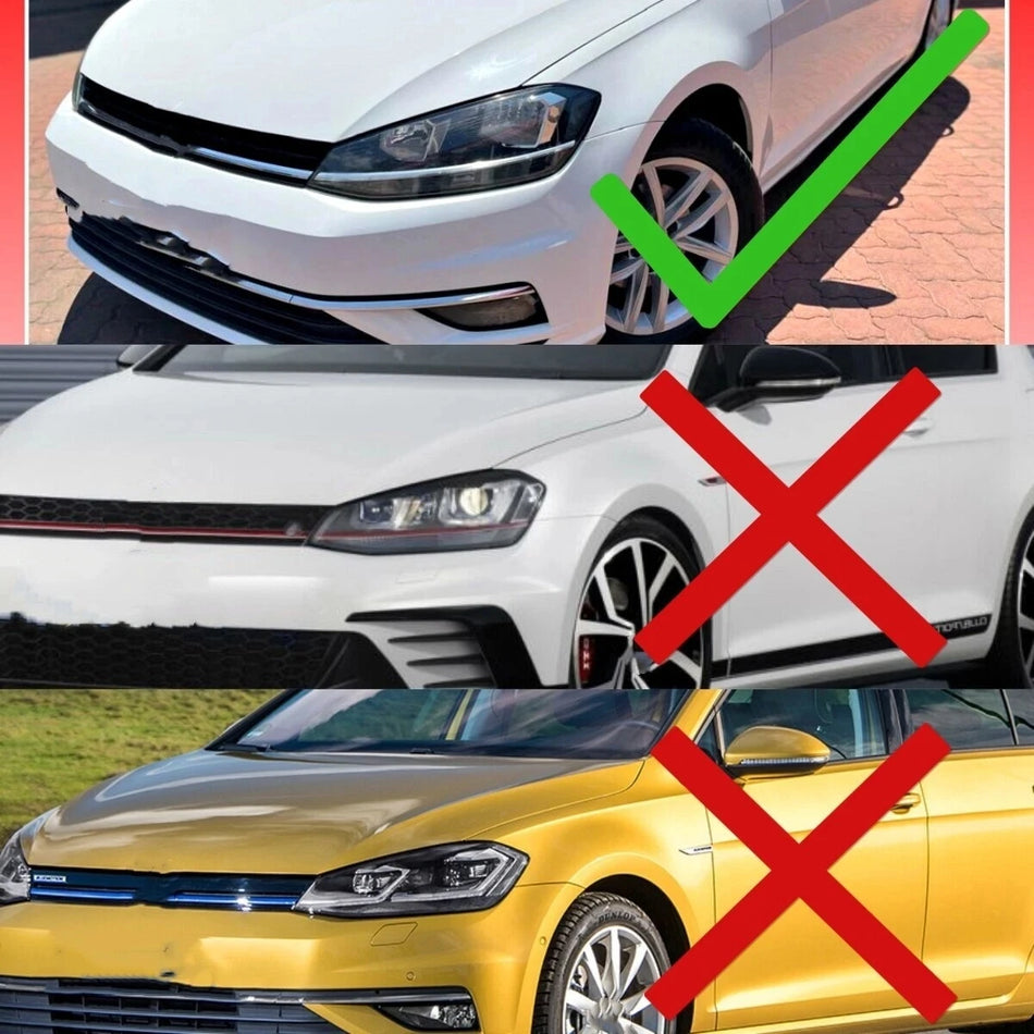 Volkswagen Golf 7 MK7 LED priekšējie lukturi ar secīgu pagrieziena signālu lampām, izgatavoti no izturīgas plastmasas