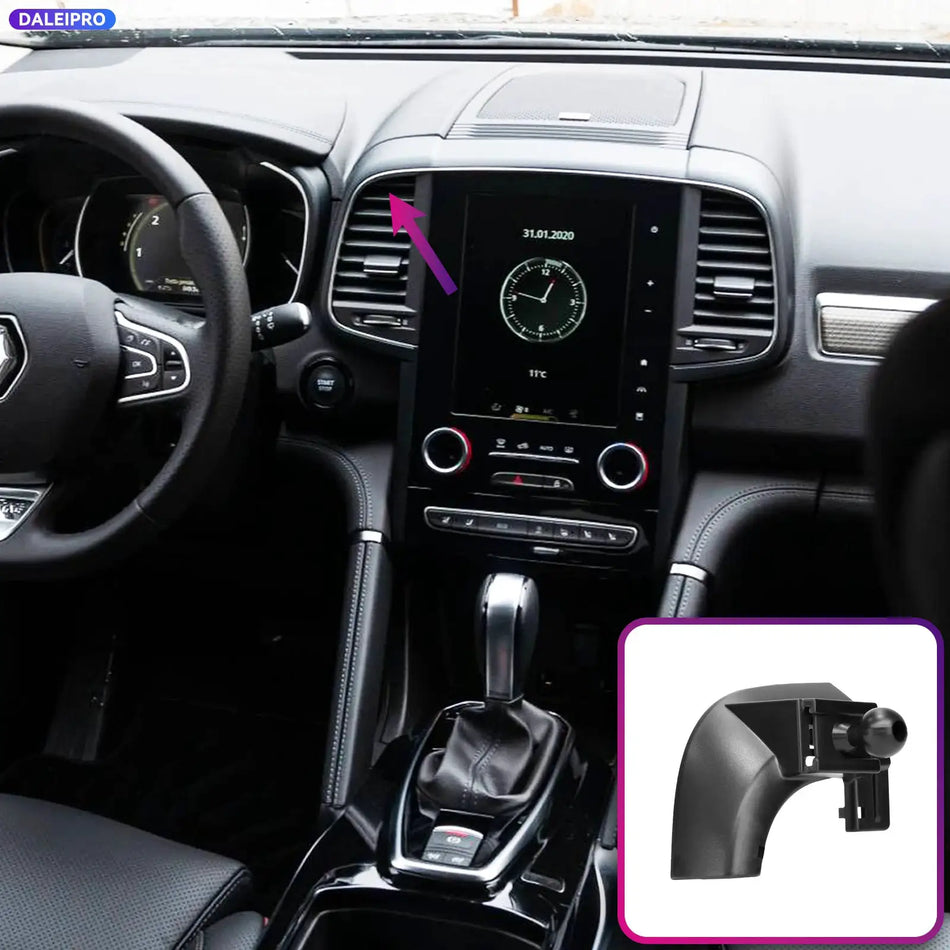 Phone Holder Base With 66W Charging For Renault Koleos 2017-2024 by InterCyprus Trading Ltd