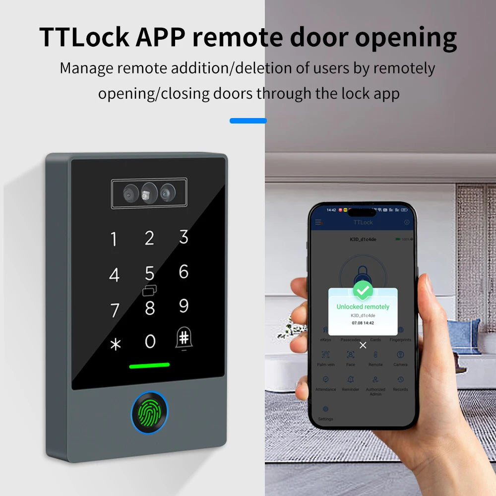 TTLOCK K3D &ndash; 3-in-1 Biometric Doorbell With Facial