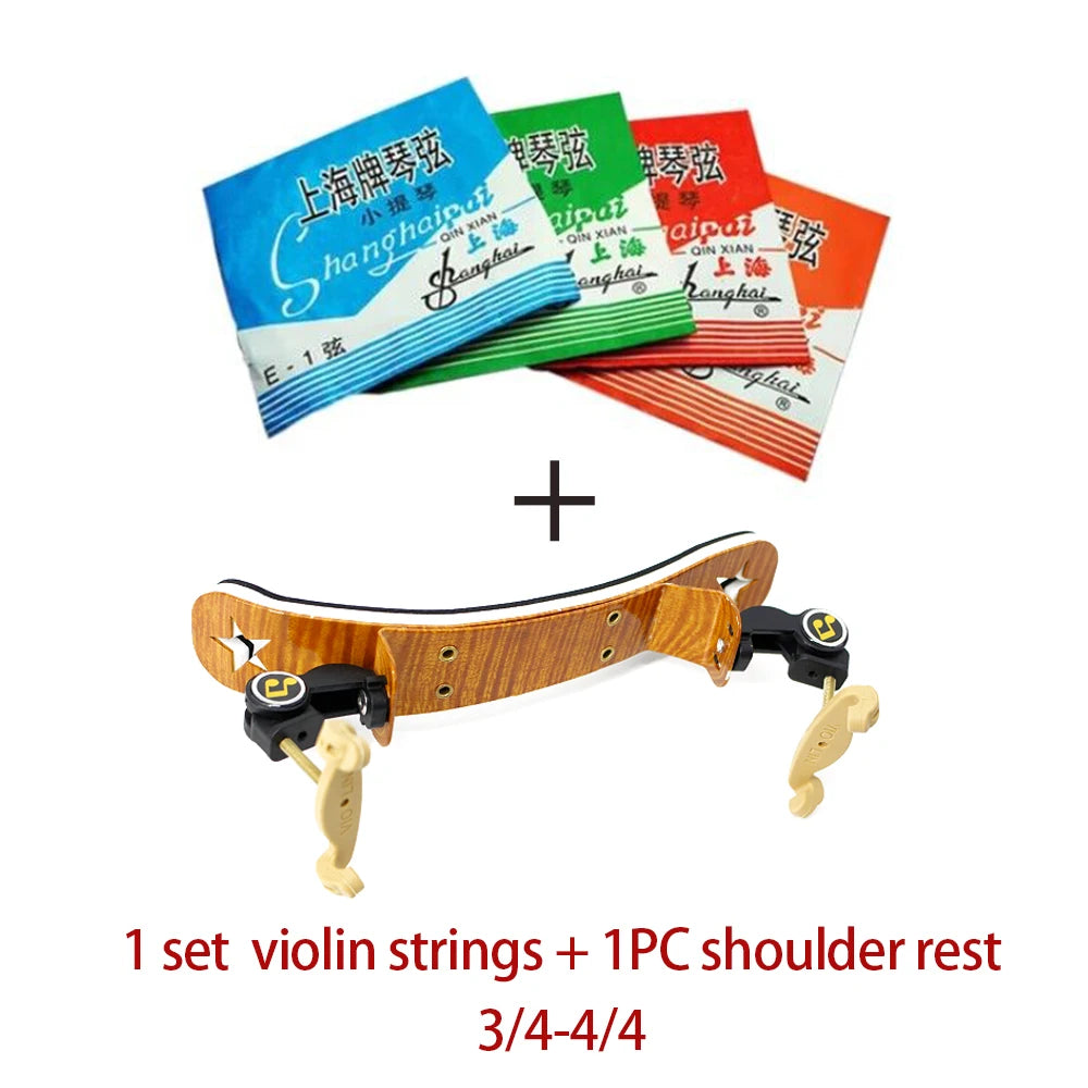 Tonling Violin Shoulder Rest &ndash; Adjustable Aluminum Alloy 3/4 black