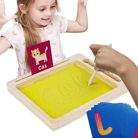 Wooden Montessori Sand Tray &ndash; Develops Early Writing Skills