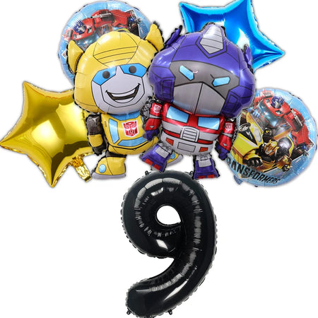 Transformers Party Supplies: Birthday Decorations &amp; Baby Shower Gifts Balloons-6pcs-9 / CHINA