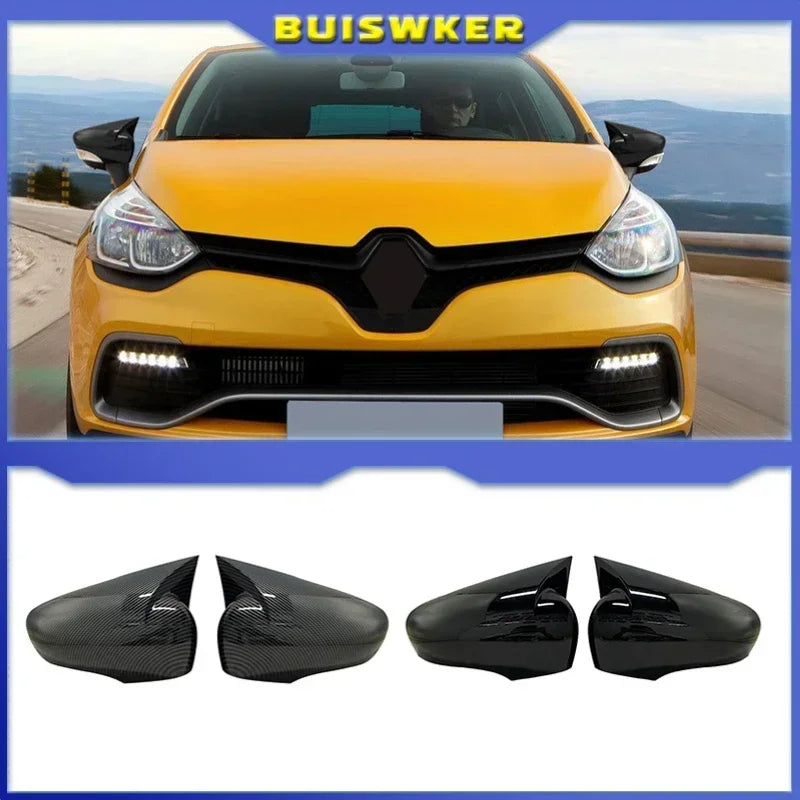 Coperture Specchietti in Carbonio Nero Lucido Renault Clio Mk4 Zoe
