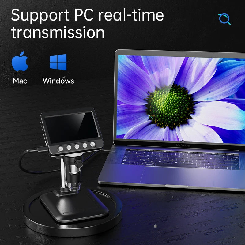 2MP Coin Microscope With 4.3 Inch IPS &ndash; 1000X Zoom View