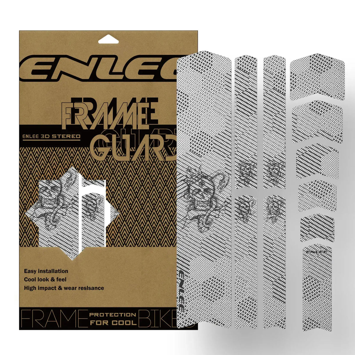 Enli Full Set 3D 3M Bicycle Frame Protective Film Wear resistant and Leave No Trace Mountain Bike Frame Protective Film by InterCyprus Trading Ltd