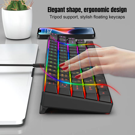HXSJ V200 &ndash; 65 Percent Korean Gaming Keyboard RGB Backlit