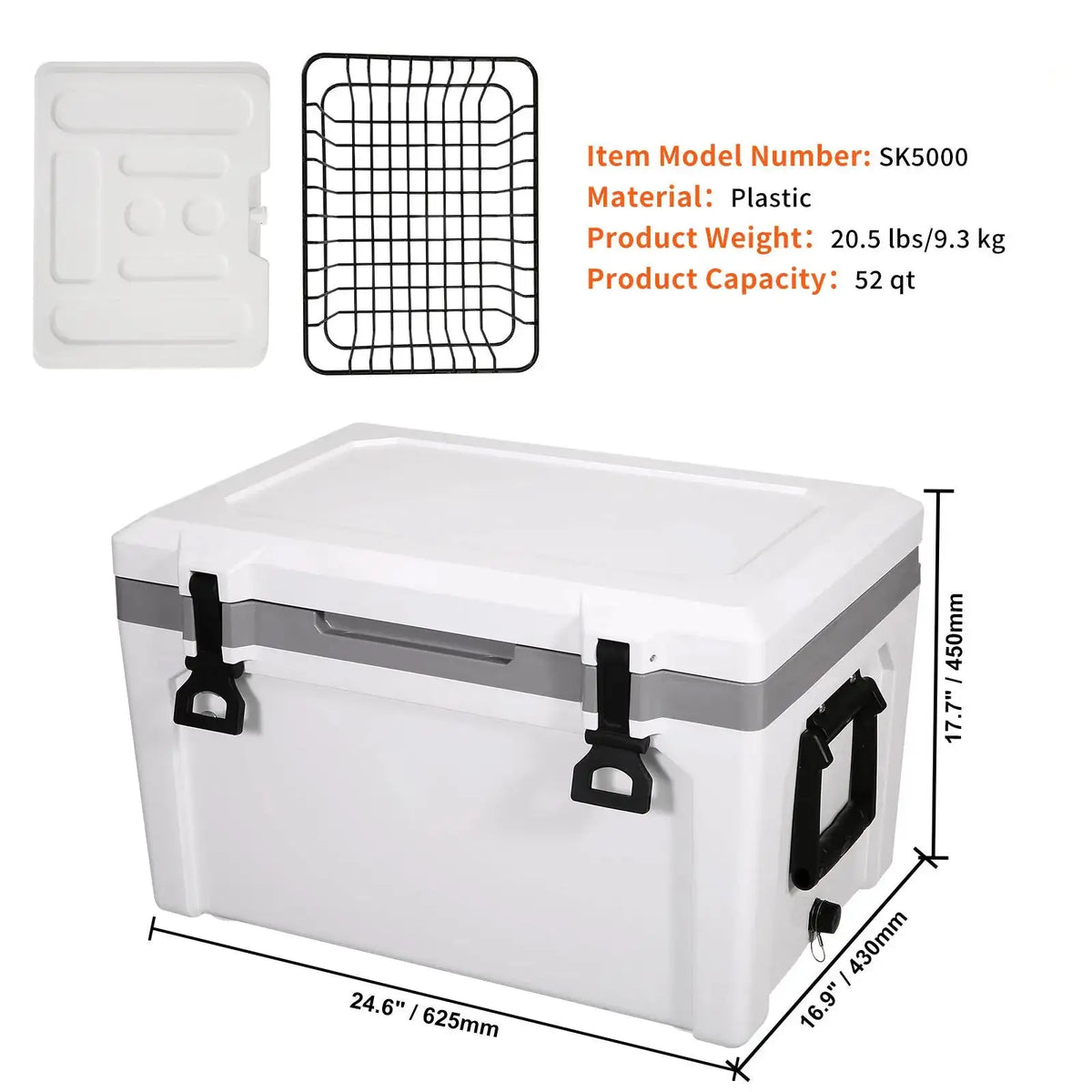 Insulated   25 33 45 52QT Hard Cooler Ice Chest 52QT / france