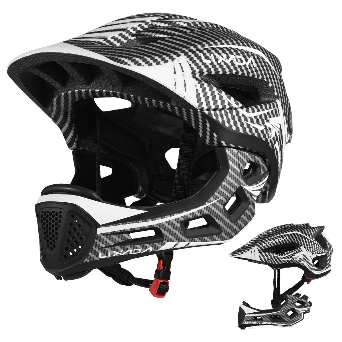 Kids Detachable Full Face Helmet &ndash; Full Face Protection Dark gray