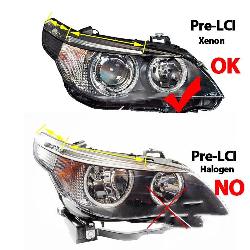 Bombillas Halo Angel Eyes LED 60W Blancas para BMW E60 E61 Pre LCI