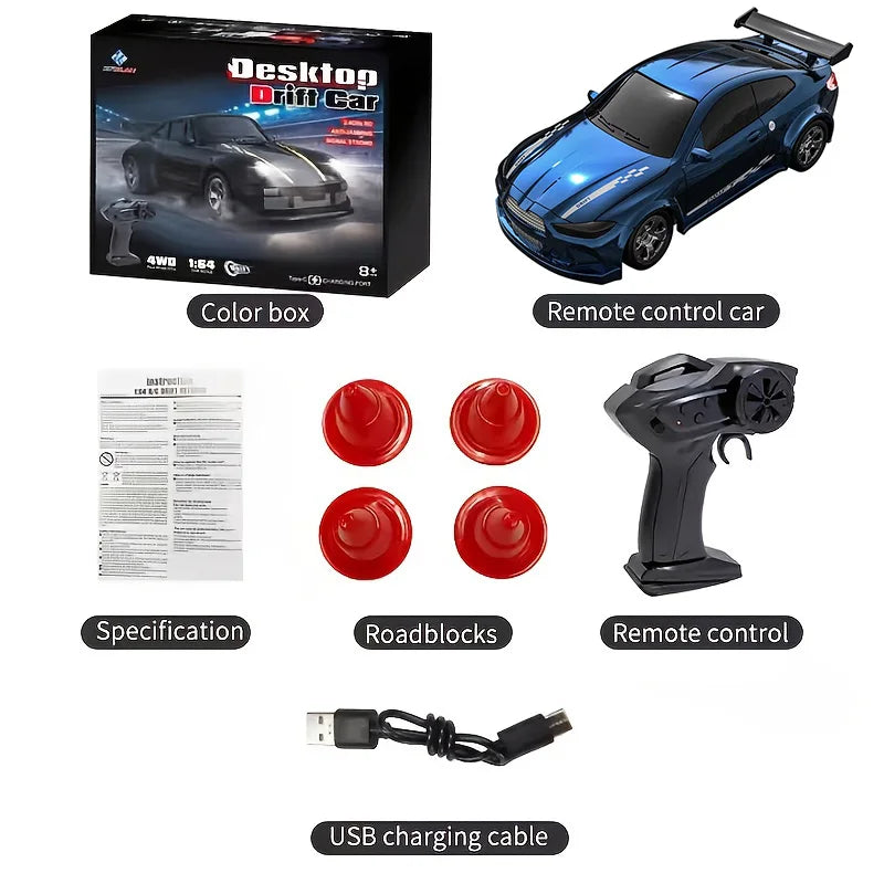 KF20 1:64 RC Drift Car &ndash; Four-Wheel High-Speed Power KF20-Blue / CHINA