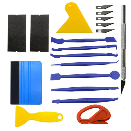 Car Wrapping Vinyl Tool Kit Pro &ndash; Includes 10 19 24 Pcs Set 1-19Pcs