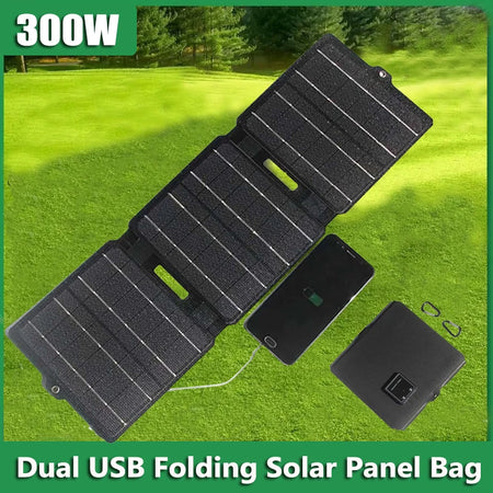 300W Foldable Solar Panel USB Outdoor Charger &ndash; Lightweight