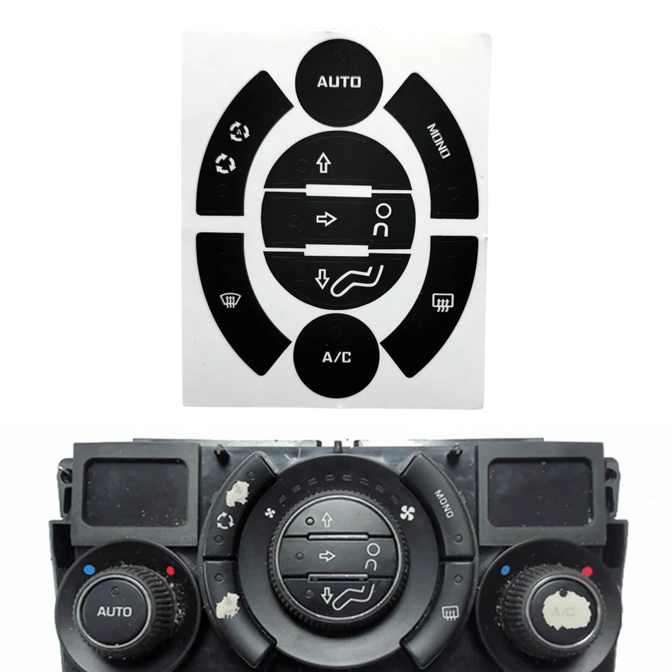 Mygtuko remonto lipdukas Peugeot klimato kontrolės mygtukams 308 3008 5008, plastikas