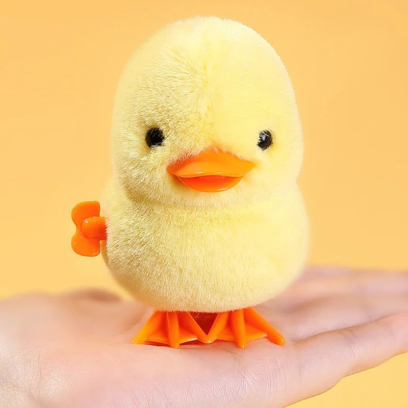 Yellow Jumping Chicken Wind-Up Plush Toy for Kids 2-4 Years
