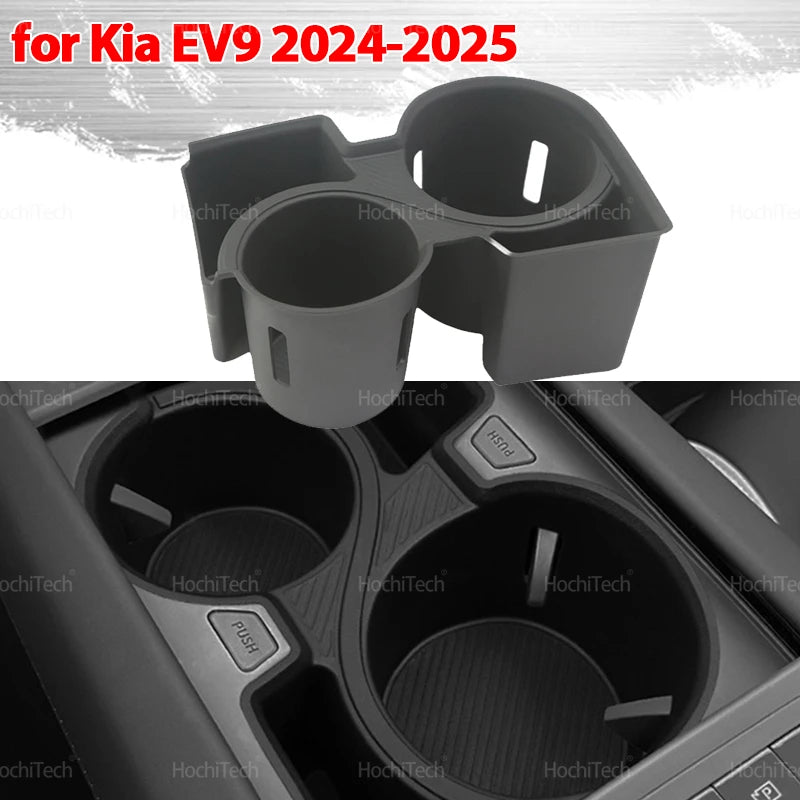 Inserto Antideslizante para Portavasos para Kia EV9 Bandeja de Consola Central