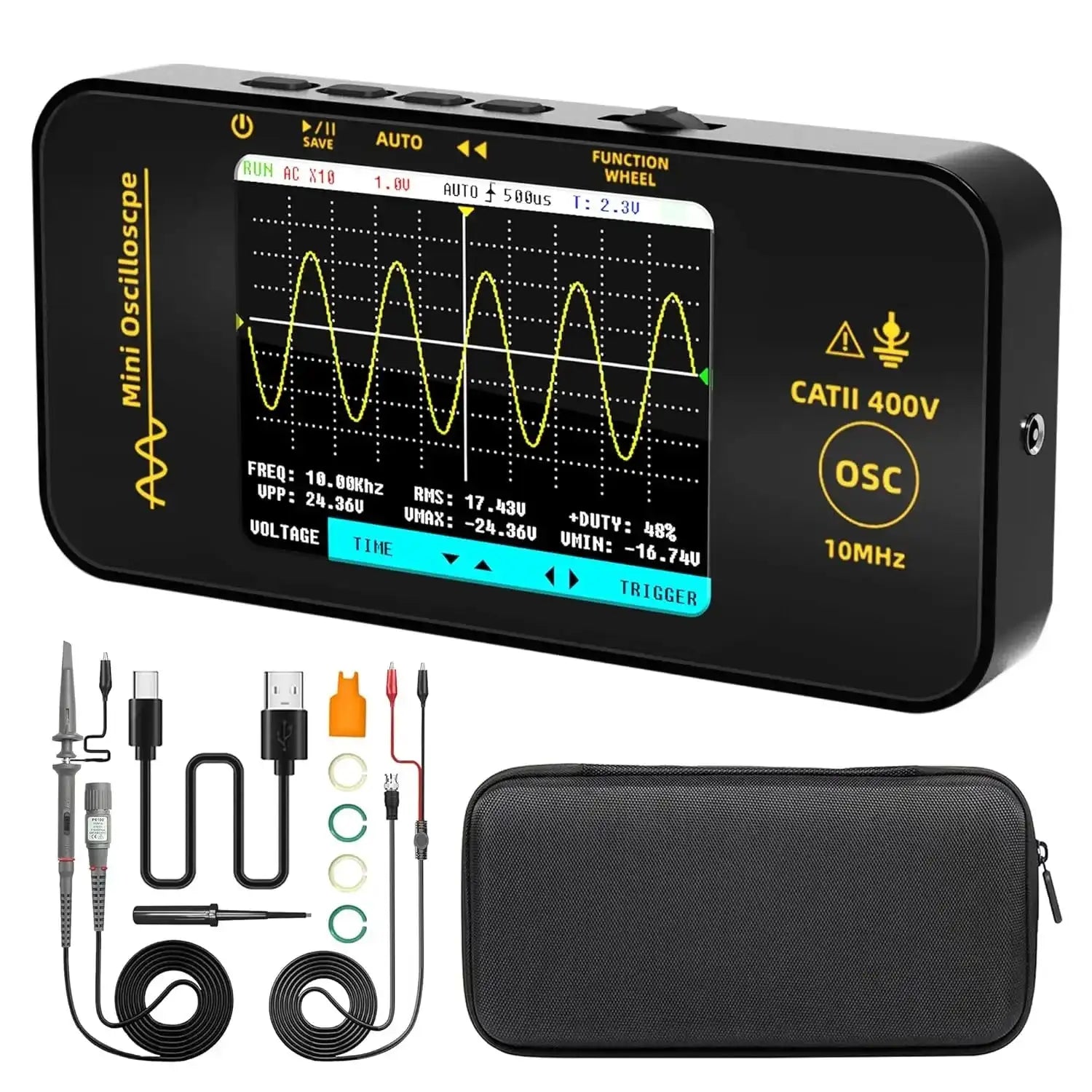 BSIDE OT3 Handheld Auto Digital Oscilloscope 10MHz Sampling