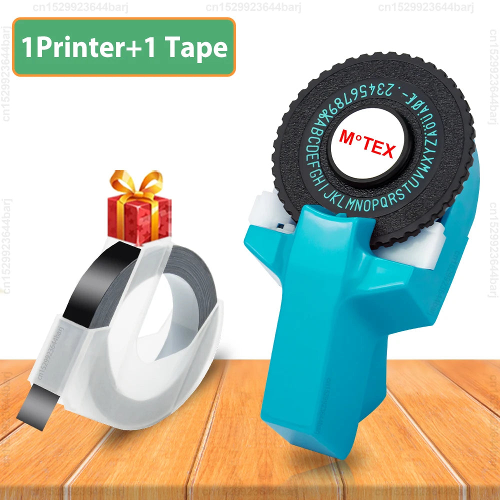 Motex E101 Portable 3D Embossing Label Printer &ndash; Compact Blue Printer