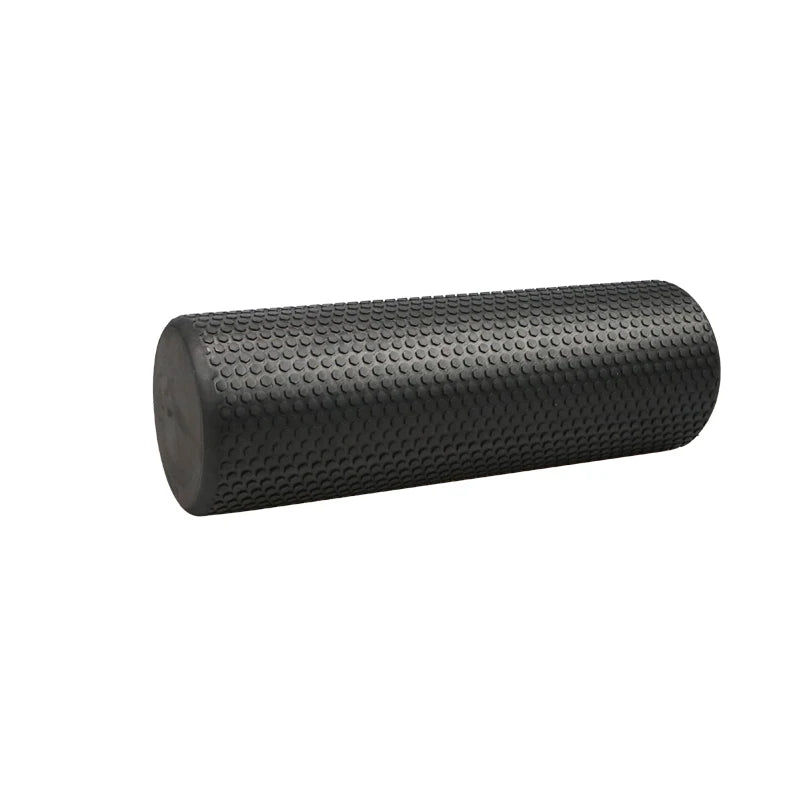 High-Density EVA 18in Yoga Foam Roller for Muscle Massage and Recovery Black 45cm
