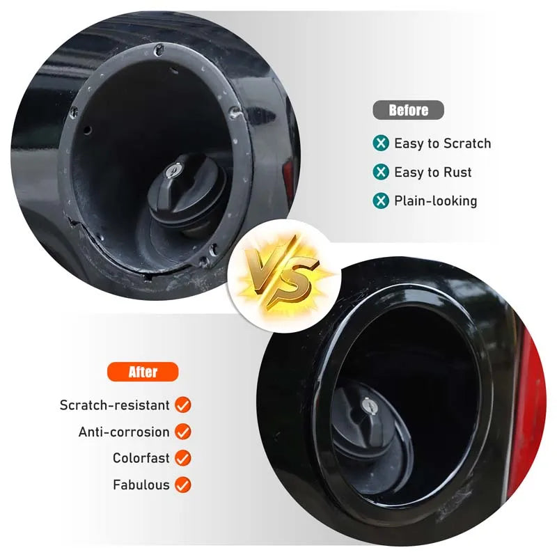 Nálepka na víčko palivové nádrže ABS černá Hummer H3 2005 až 2009