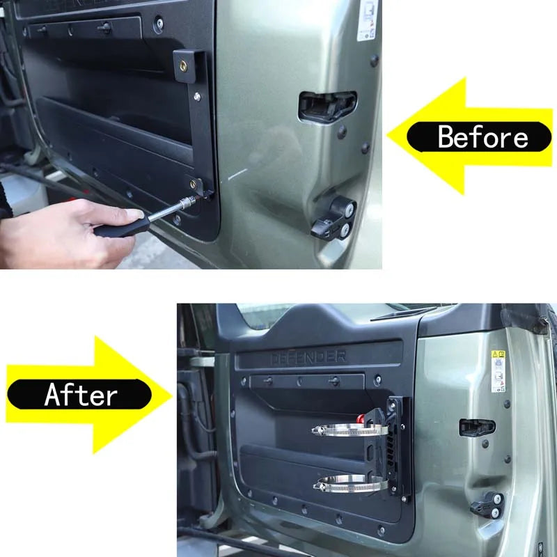 Uchwyt na gaśnicę do tylnej klapy Defender 90 110