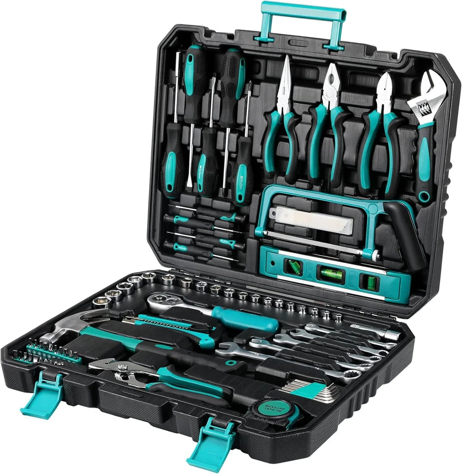 79 Piece Home Auto Repair Tool Kit With Plastic Toolbox