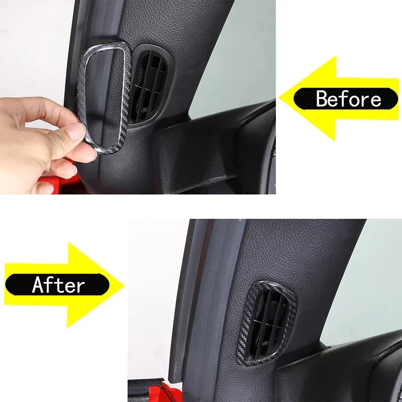 Carbon Fiber A Pilaar Luidspreker Mesh Cover Voor Corvette C6