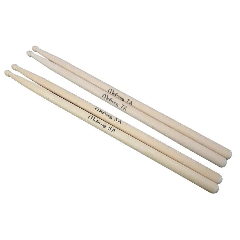 Classic Maple Wood Drum Sticks Sizes 5A 7A For Beginners by InterCyprus Trading Ltd