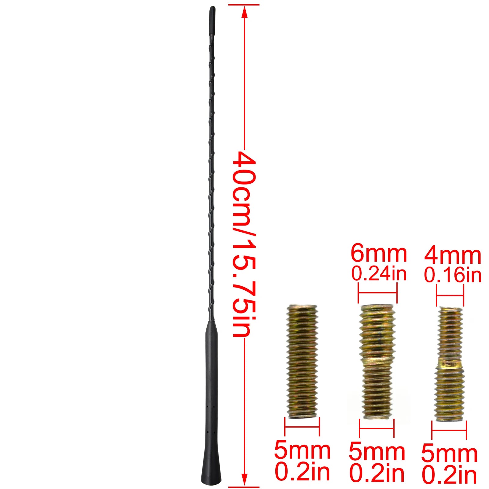 Universal Car Antenna &ndash; Enhanced Signal for FM AM Radio 16 inch
