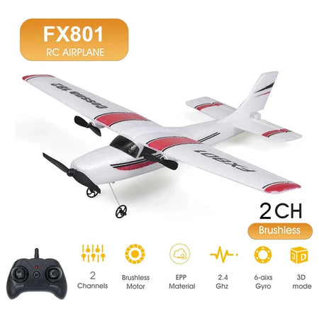 Fremego FX801 RC Plane - EPP Foam Glider 2.4G Remote Control Aircraft for Kids