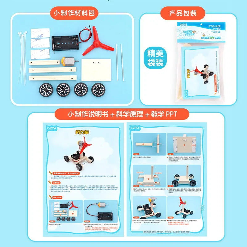 DIY Air Powered Vehicle Model Educational Science Kit