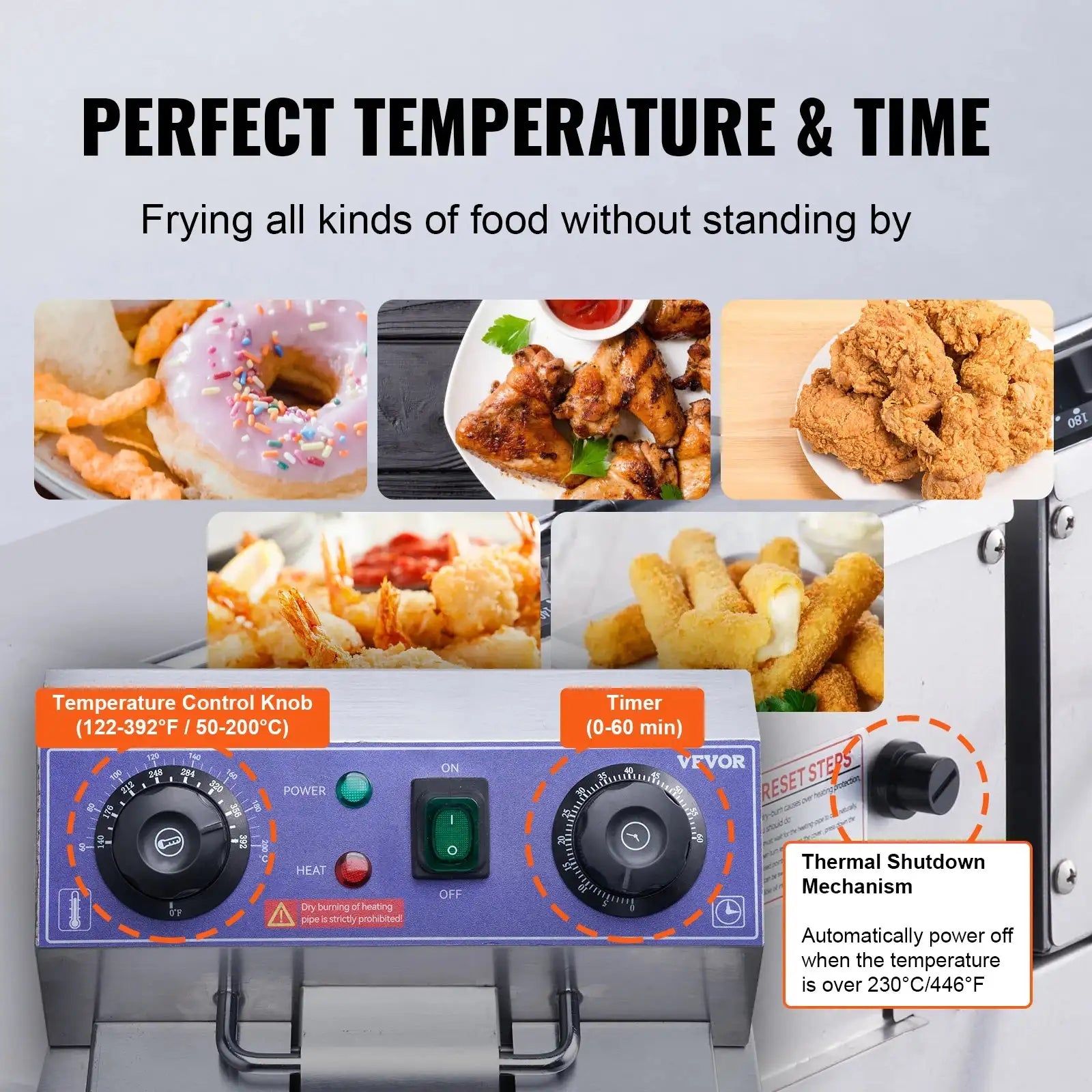 12L Dual Tank Stainless Steel Electric Deep Fryer