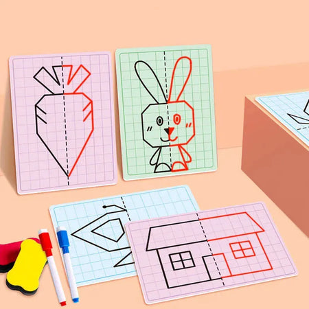 30 Page Children's Grid Drawing Toy &ndash; Enhance Fine Motor Skills and Creativity