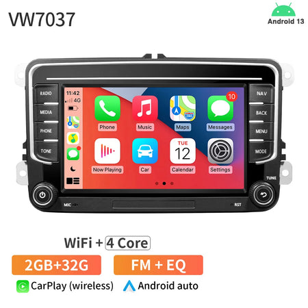 AKAMATE Car Radio CarPlay Android Auto &ndash; 7 Inch 4GB 64GB VW7037