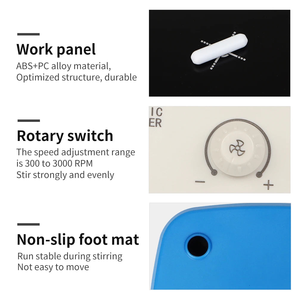 3L 3000RPM Mini Magnetic Stirrer &ndash; AC100-240V EU Plug